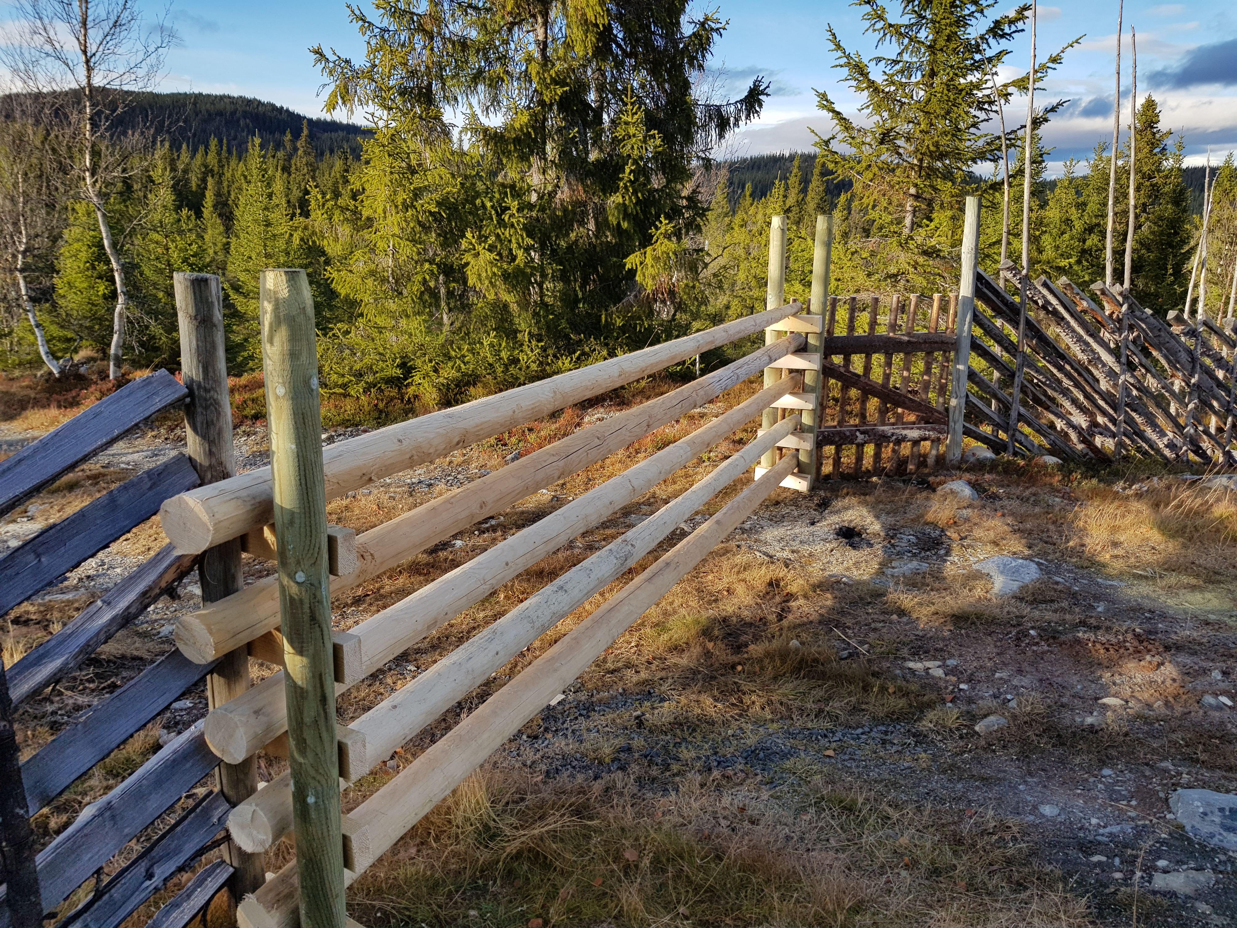 Skigardslee med gangport ved siden.